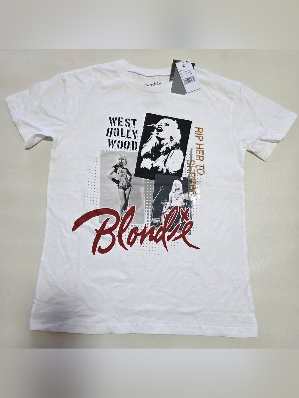 Grayson Threads White Blondie Graphic Tee with Red and Black Accents